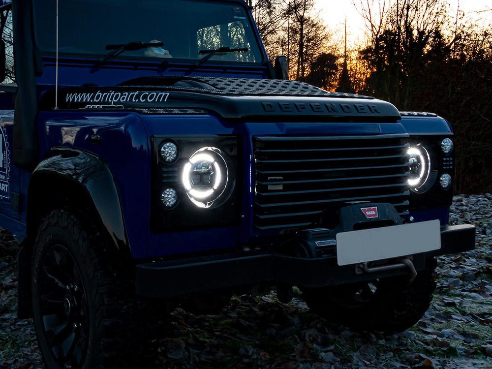 Land Rover Headlamp - LED with Halo from BRITPART [DA3462]