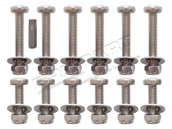 Door Hinge Bolt Kit - Stainless Steel [BRITPART DA1134P] Primary Image