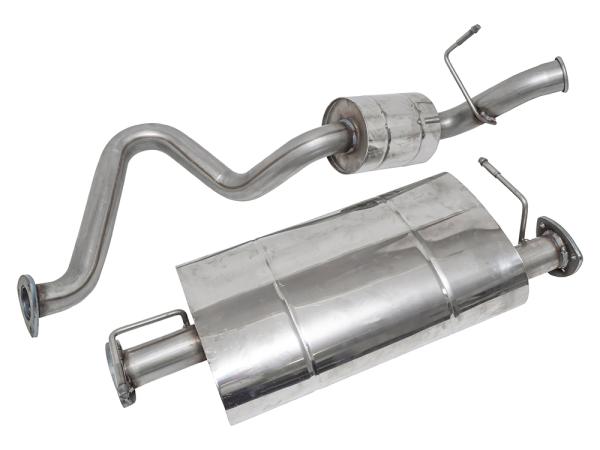 Saver Stainless Steel Exhaust - 90 Centre and Rear [DOUBLE SS DA3550]