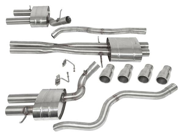 Stainless Steel Sports Exhaust Link Pipes and Tail [DOUBLE SS DA3575]