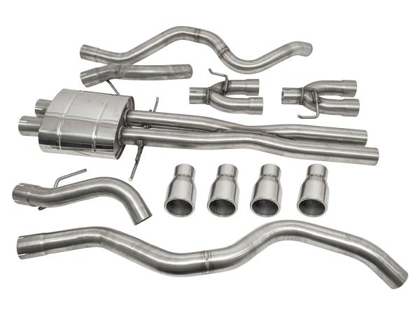 Stainless Steel Sports Exhaust Link Pipes and Tail [DOUBLE SS DA3576]