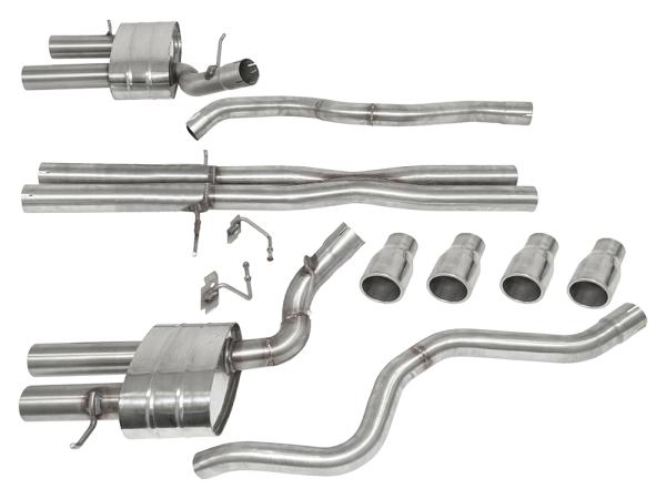 Stainless Steel Sports Exhaust Link Pipes and Tail [DOUBLE SS DA3577]