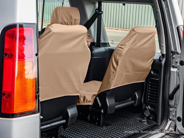 XS Rear 3rd Row Waterproof Seat Covers - Sand [BRITPART DA3695SAND]