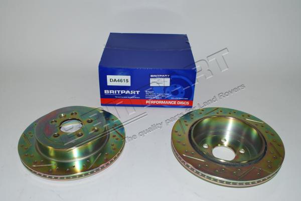 Brake Disc - Cross Drilled And Grooved [BRITPART DA4615]