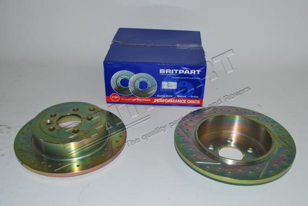 Brake Disc - Cross Drilled And Grooved [BRITPART DA4616] Primary Image