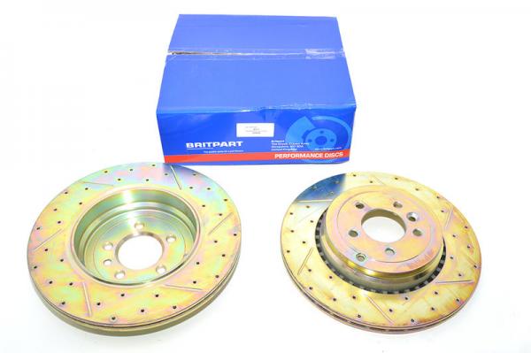 Brake Disc - Cross Drilled And Grooved [BRITPART DA4628] Primary Image