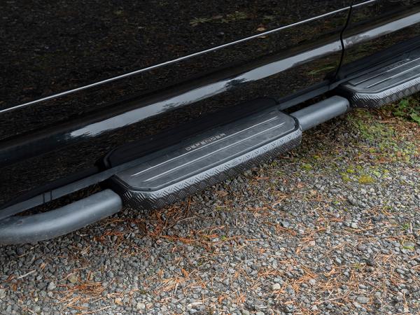 Side Step Covers - Chequer Plate Satin Black [BRITPART DA5176]