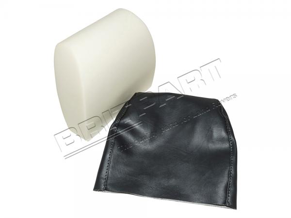 Front Headrest Cover DARK GREY VINYL [BRITPART DA5686]