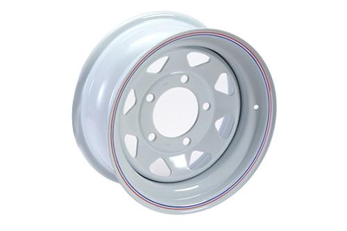 8 Spoke Steel Wheel 7X16 White [TF ALLMAKES GRW001] Primary Image