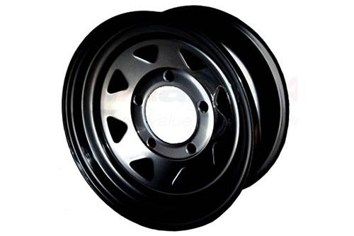 8 Spoke Steel Wheel 7X16 Black [TF ALLMAKES GRW003]