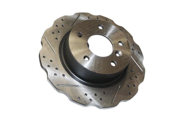 Brake Disc - Wavy Cross Drilled And Grooved [TERRAFIRMA SDB000470WCDG]