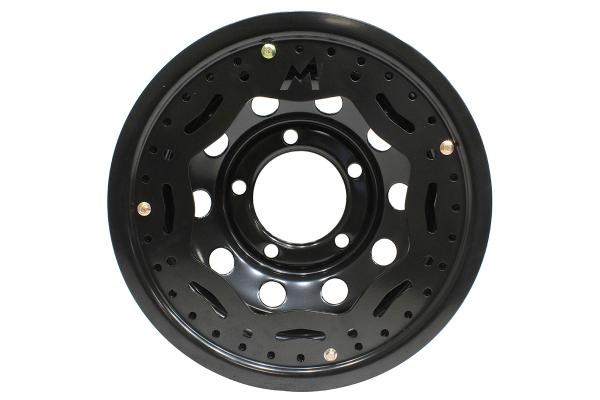 Beadlock Steel Modular Wheel 8X16 Black ET0 [TERRAFIRMA TF157] Primary Image