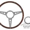 Steering Wheel 15Inch Rivited Wood Rim Flat Dish [MOUNTNEY DA3920] Primary Image