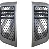 Air Intake Grille Pair - Silver - Gloss Black Mesh [BRITPARTXS DA3936]