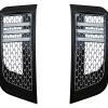 Air Intake Grille Pair - Gloss Black - Silver Mesh [BRITPARTXS DA3937]