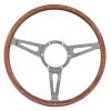 Steering Wheel 15Inch Rivited Wood Semi Dished [MOUNTNEY DA4877]